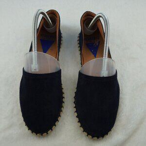Verbenas Navy Carmen Suede Pump Espadrilles Size 39 8 Made in Spain